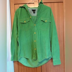 Green Button-Up Shirt